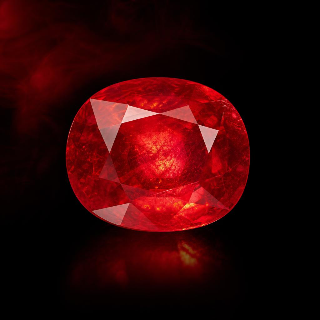 Natural Mozambique ruby — cushion cut