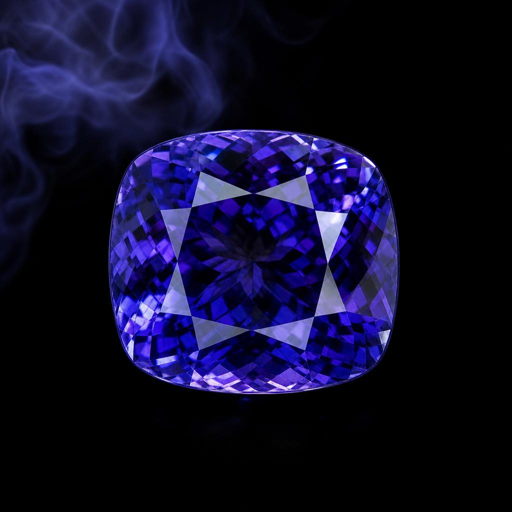 Natural tanzanite — pear cut