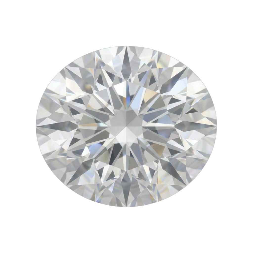 Oval cut diamond